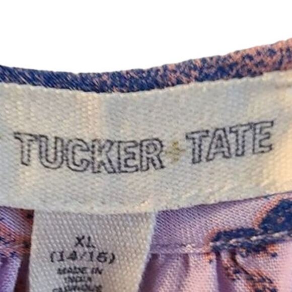 Excellent Tucker + Tate Girls Pink Purple Tropical Floral Tank Top Size XL 14/16 - Picture 3 of 6